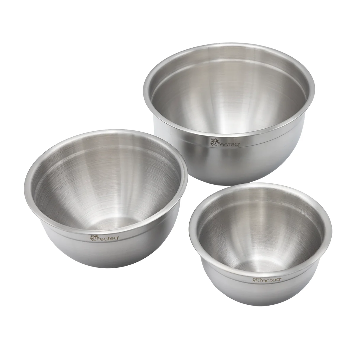 Set of 3 Stainless Steel Prep Bowls