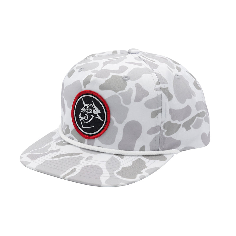 White & Grey Camo Rope Hat